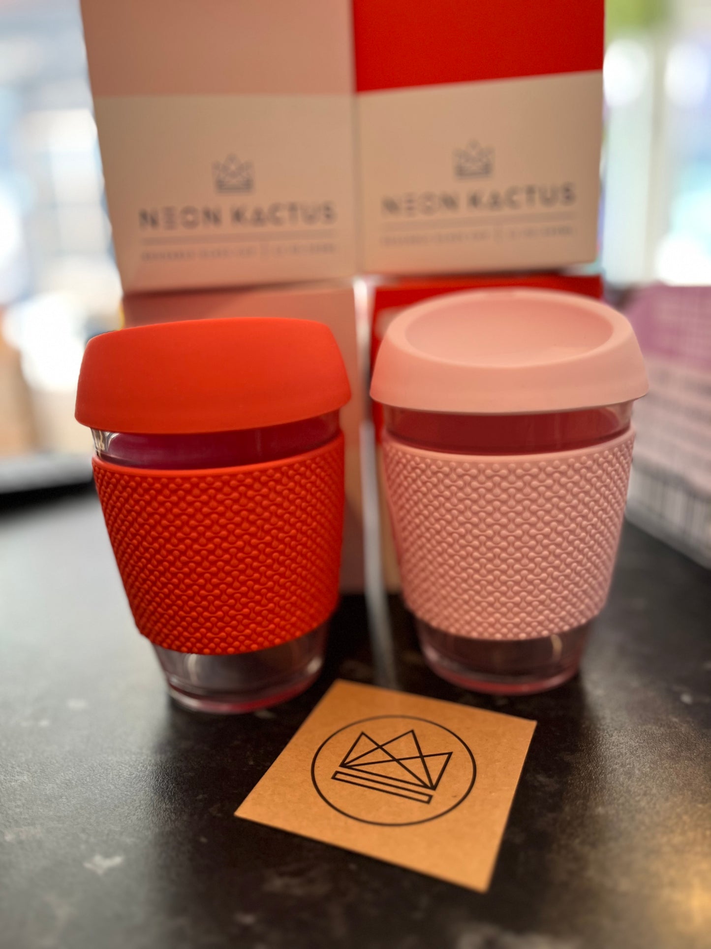 Neon Kactus Reusable Glass Cup
