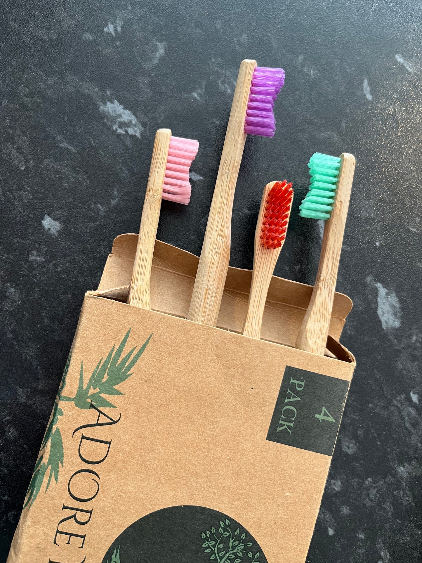Bamboo Toothbrushes 4 pack (Adult size)