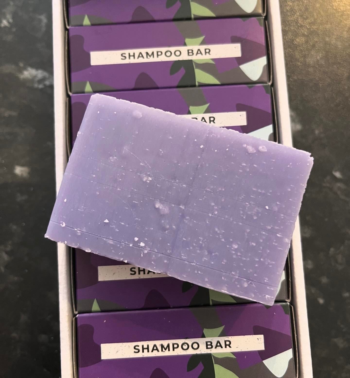 A picture of Alter/Native’s shampoo bar lavender and geranium without the box.