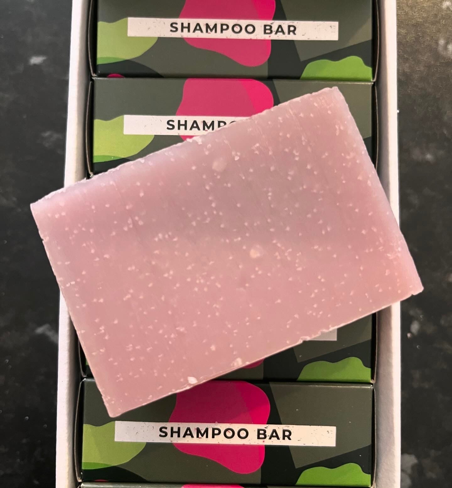 A picture of Alter/Native’s shampoo bar rose and geranium, without the box.