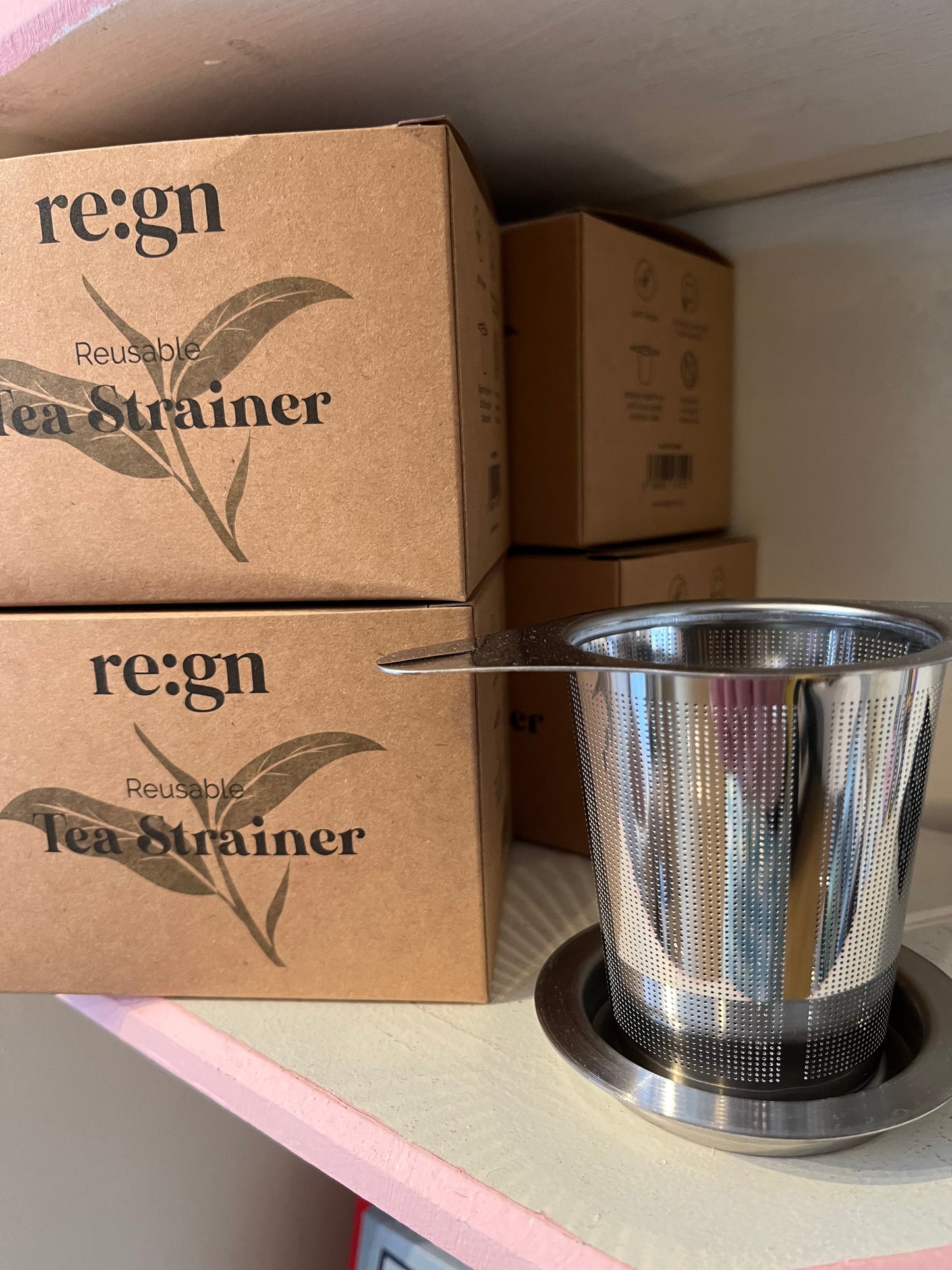 Tea Strainer with Stand
