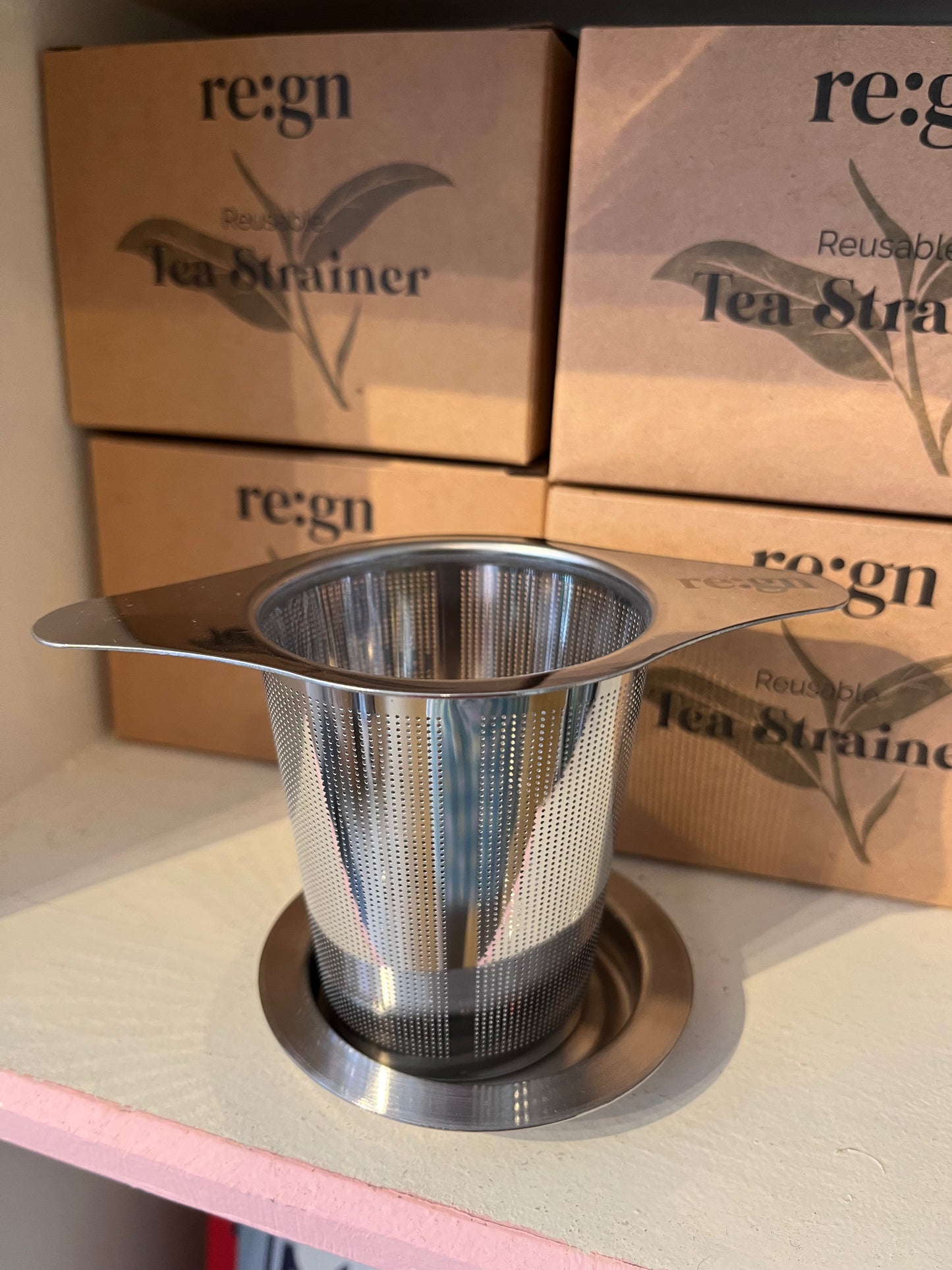 Tea Strainer with Stand