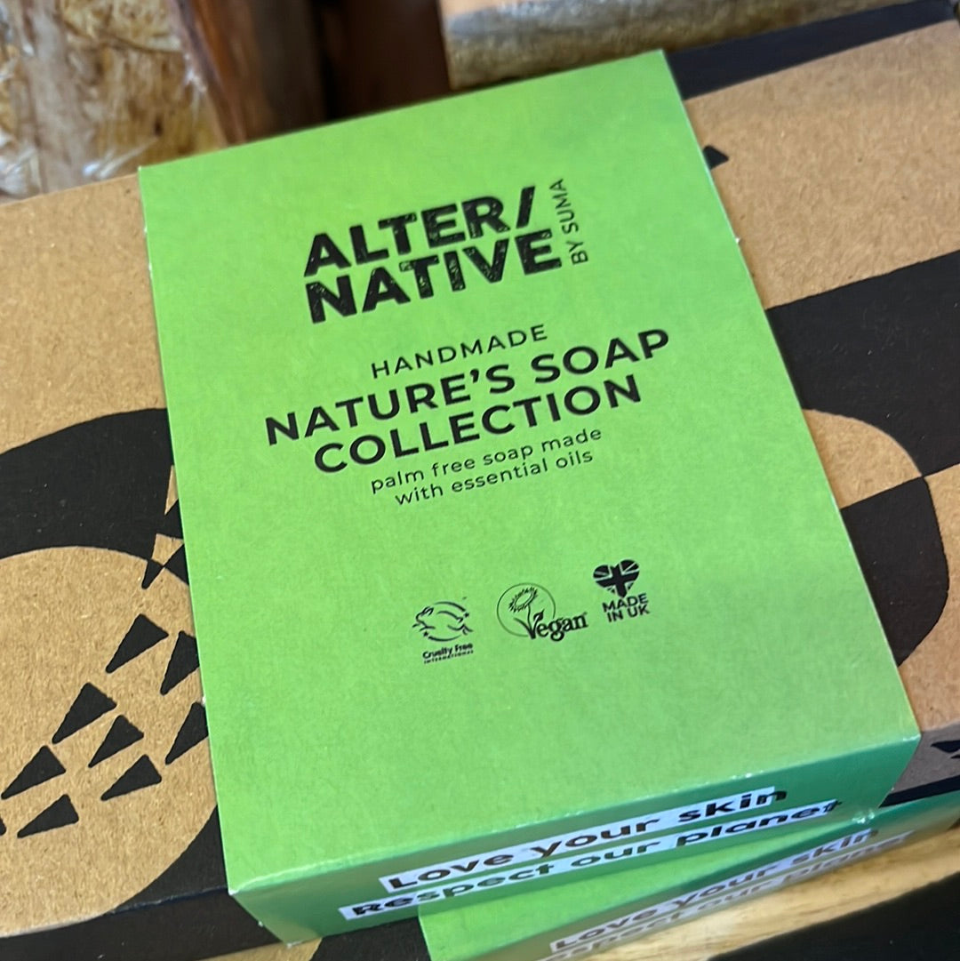 A closeup of the outside of the Alter/Native Nature’s Gift Set.
