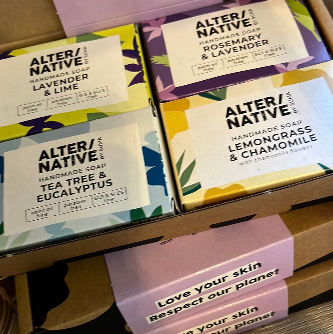 A closeup of the inside of the Alter/Native Herbal Gift Set.
