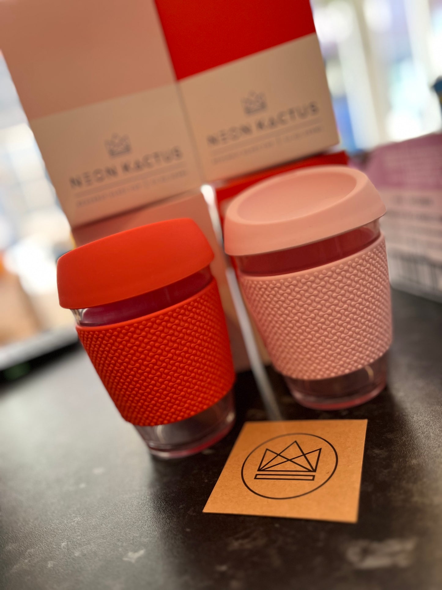 Neon Kactus Reusable Glass Cup