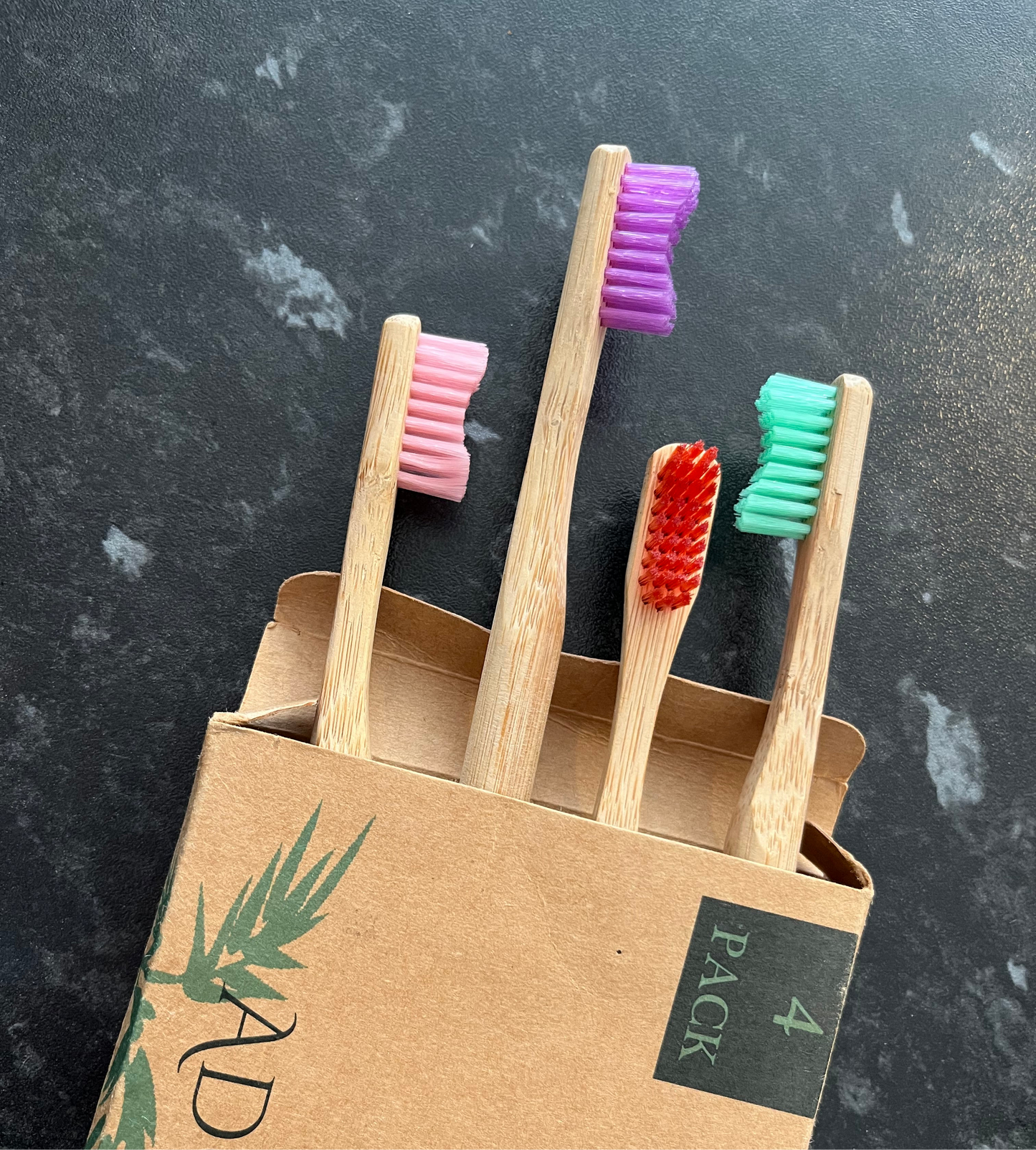 Bamboo Toothbrushes 4 pack (Adult size)